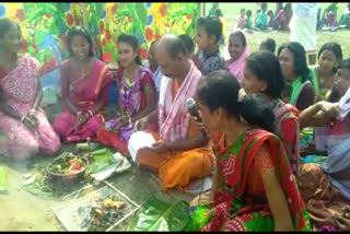 elephant puja at darrang bangalipara