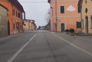 affected by the virus outbreak in northern italy appeared completely deserted