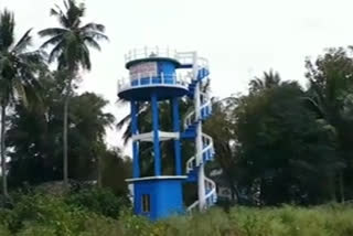 ysrcp colours to water tanks at vishakapatnam