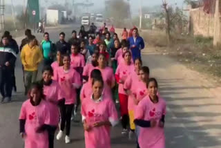promotion of international women marathon at sohna in gurugram