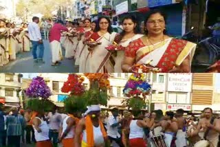 निकाली गई शोभायात्रा, Procession taken out