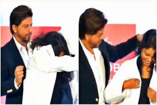 Shah Rukh Khan helps PhD student as her hair are caught in a coat