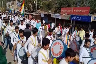 Jain community welcomed Jain monk in Vidisha