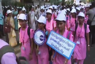 nurse midwife 2020 year celebration rally at puducherry 1000 college students participate