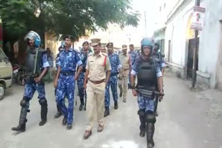 hyderabad police parade at old city