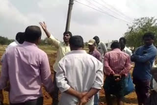 The villagers have clashed with the authorities for taking the cemetery to give home lands to the poor people in nellore dst andhrapradesh