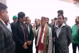 ashwani kumar choubey inspects aiims in bilaspur