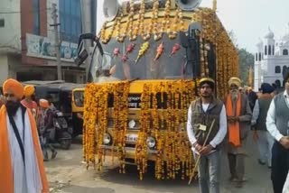 warm welcome to Nagar Kirtan in Bathinda