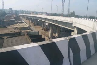 Railway over bridge work not completed