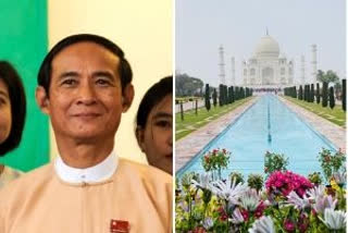 taj mahal myanmar president, myanmar president taj mahal