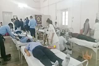 Blood donation camp in railway hospital, सिरोही में रक्तदान शिविर