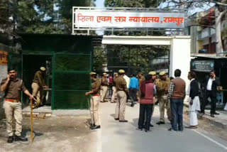 zam khan arriving from sitapur jail to rampur court within minutes