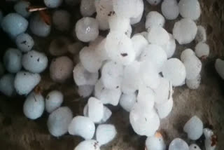 hail fell in many areas with rain