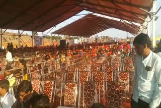 Chairs empty from manpat festival