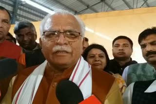 cm manohar lal on nh 44 construction