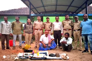 illegally Selling elephant ivory in chikkamagaluru