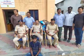 Bike thief arrested, ರಾಯಚೂರು ಪಶ್ಚಿಮ ಠಾಣೆ