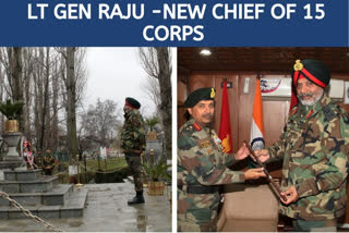 Lt Gen Dhillon hands over command of Kashmir based 15 Corps to Lt Gen BS Raju