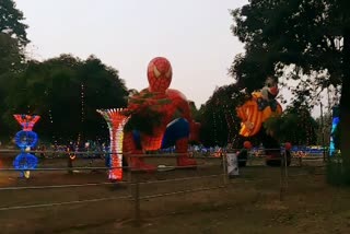 The work of decorating Jubilee Park in Jamshedpur is in the final stages