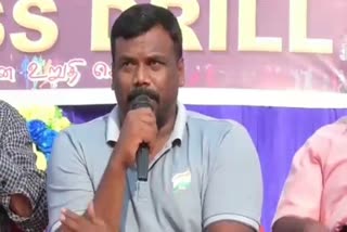 wheel chair racer G Vijayasarathy speech on private school sports day