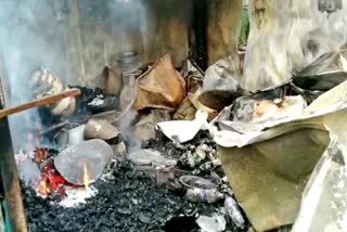 fire in two shops in Karauli