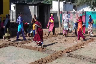 Children of government school in Madanar built kitchen garden