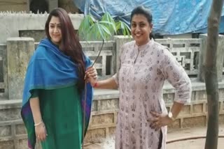 Kushboo participate in green india challenge