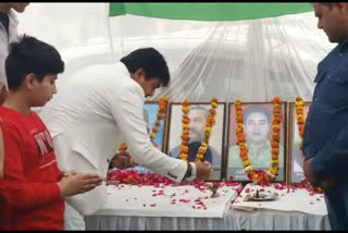 Tributes paid to Ratan Lal and Ankit Sharma who were martyred in Delhi violence , Ghaziabad