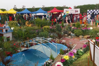 Thousands of people arrived in flower show organized for freedom from pollution