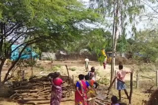 A man attempt suicide  for tear down livestock shed in  kalivettu