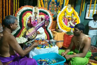 sarswathi puja in annavaram temple at east godavari