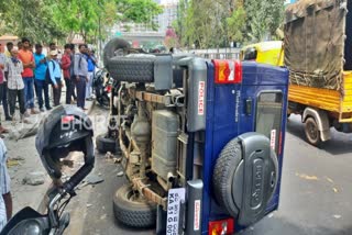 Police Jeep Accident in Benagluru