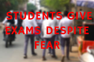 Students appear for exams