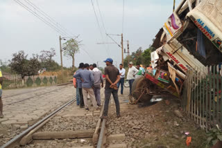 Truck and Train accident in Purulia