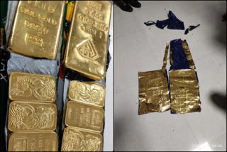 കരിപ്പൂരില്‍ വൻ സ്വർണ വേട്ട  സ്വർണ കട്ടി പിടിച്ചെടുത്തു  മൂന്നര കിലോഗ്രാം സ്വർണം പിടികൂടി  gold seized at karipur airport three and a half kilogram gold seized at karipur