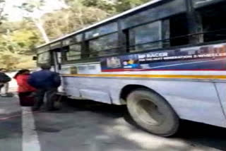 uttarakhand-transport-corporation-bus-caught-fire-near-maggi-point