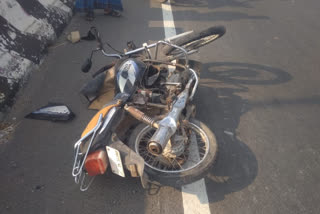 Car collided with a two-wheeler
