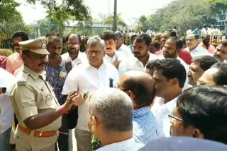 The railway GM's office is under siege seeking justice at secunderabad