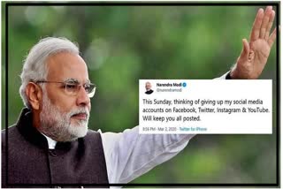 Modi left social media for womens