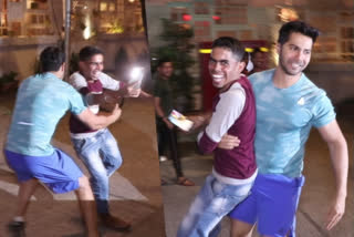 Varun Dhawan being funny with paparazzi