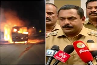 kumali fire break out  kumali bus accident  kumali fire accident  ബസിന് തീപിടിച്ച് ക്ലീനർ മരിച്ച സംഭവം  ചെളിമട അപകടം  ക്ലീനർ രാജന്‍