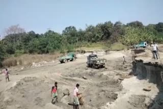 Illegal soil selling at Madhyamgram