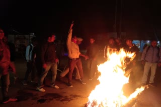 effigy burn at amguri sivasagar