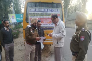 school bus inspected on several places