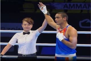 Boxer Ashish defeated his opponent for Olympics