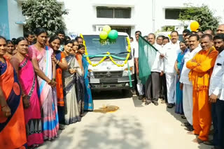 dust carrying autos inaugurated by jagityala metpally mla vidhya sagar rao