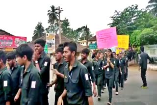 protests  by students in kodagu