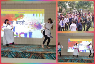 holi celebration in greater noida institute of technology