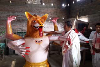 Teok statue artist,Loknath Borah