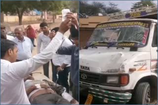 श्रद्धालुओं पर ट्रक पलटने से दो की मौत, Two devotees died due to overturning truck